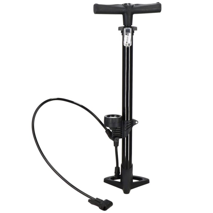 Pompa bicicleta cu manometru, accesorii umflare mingi si articole gonflabile, 160PSI, aluminiu, 60cm [1]