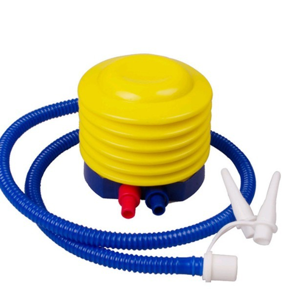 Pompa de picior, cu 3 adaptoare de valva, Air Step, , Galben-Albastru [5]