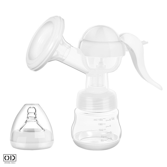 Pompa de San Manuala ORIGINAL DEALS, cu Cupa din Silicon si Recipient Transparent de 150 ml, Alba, 17 x 18 cm [2]