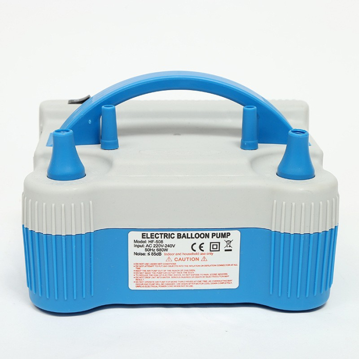 Pompa Electrica de Umflat Baloane, , cu Doua Iesiri, 220V, Putere 680W, Accesorii petrecere, Albastru-Gri [2]
