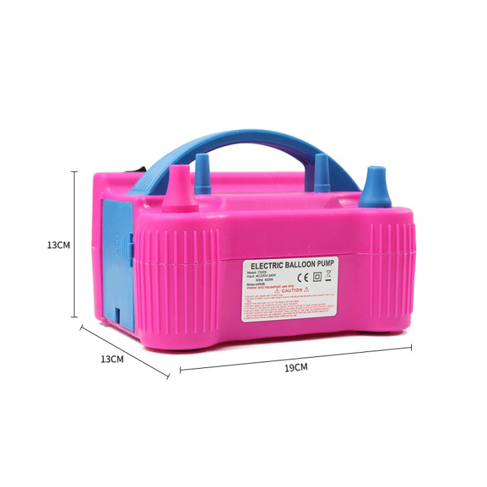 Pompa Electrica Pentru Umflat Baloane, 600 W, Roz cu albastru, [5]