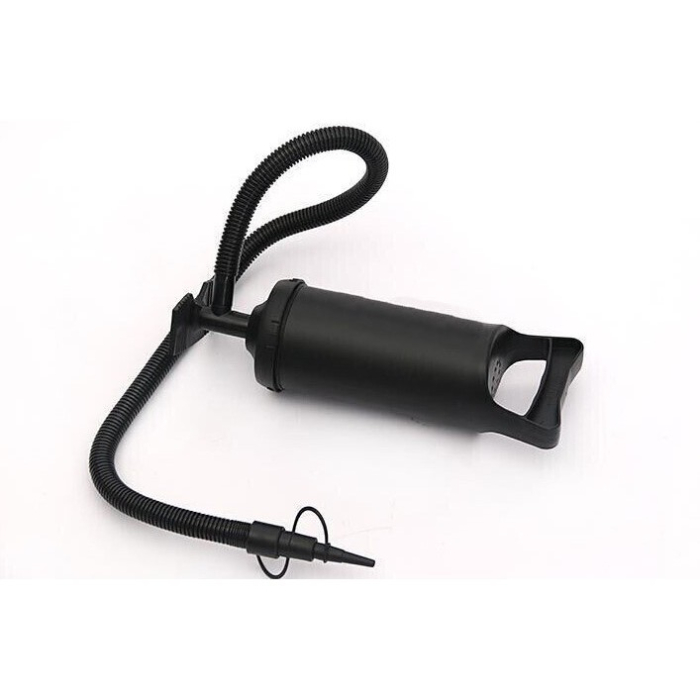 Pompa manuala pentru umflat obiecte gonflabile , colace , saltele , cu 3 adaptori pentru interconectare si furtun, negru,  [2]