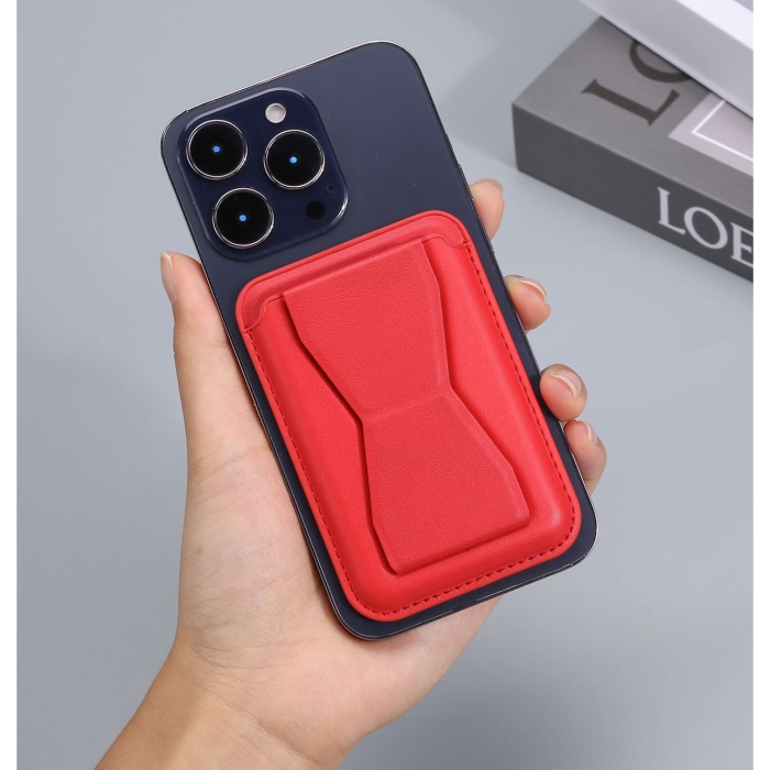 Portofel MagSafe pentru carduri cu suport integrat, Rosu [2]