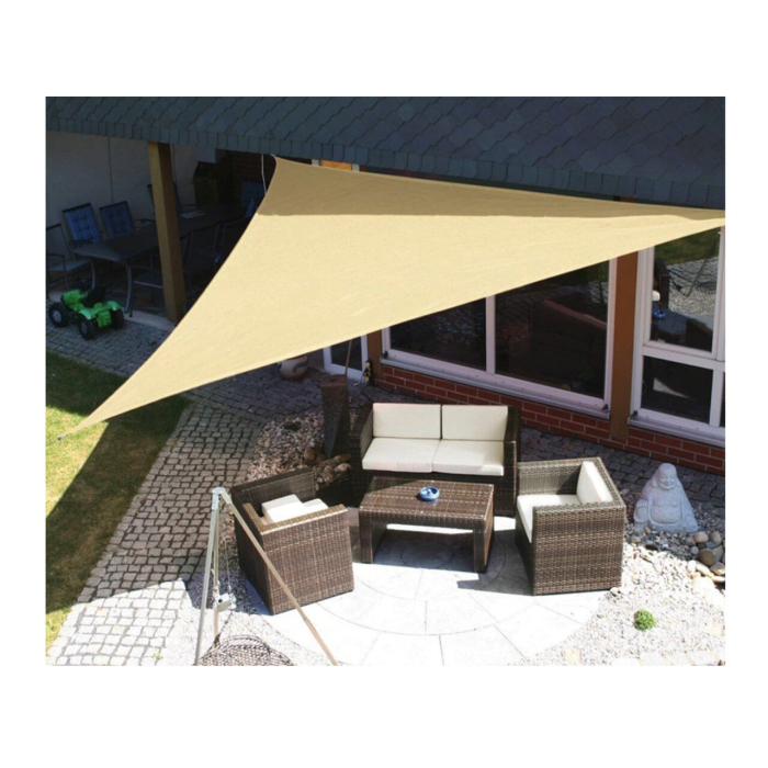 Prelata de soare/ Copertina de tip parasolar pentru terasa si gradina, , triunghiulara, 2x2x2 m, galbena [3]