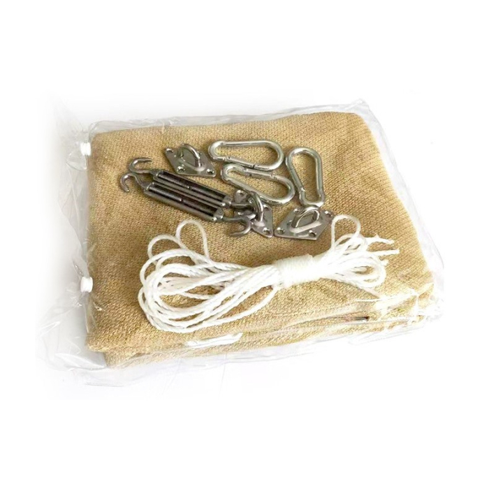 Prelata de soare/ Copertina de tip parasolar, triunghiulara, 4x4x4 m, galbena [2]