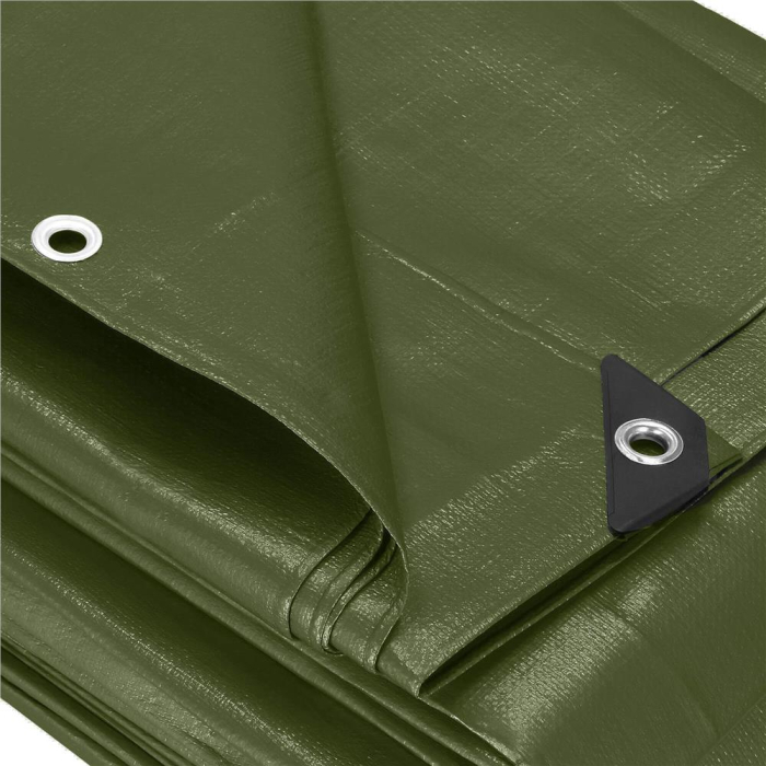 Prelata din polietilena impermeabila laminata, 120g/m2, 6x9m, verde [10]