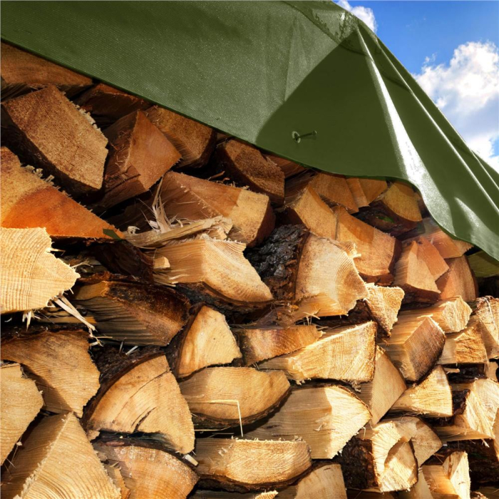 Prelata din polietilena impermeabila laminata, 120g/m2, 6x9m, verde [3]