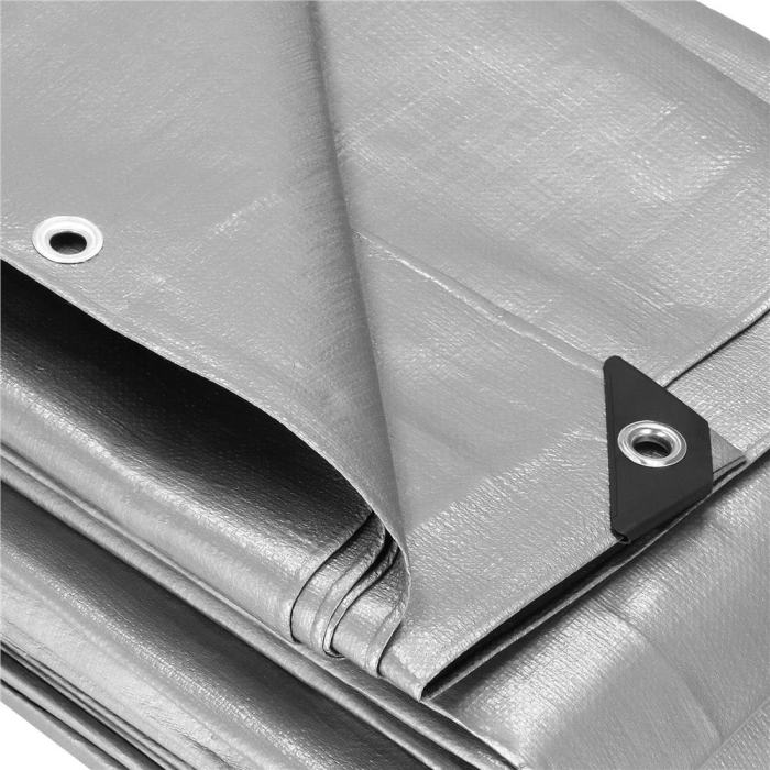 Prelata din polietilena impermeabila laminata, 210g/m2, 4x4m, gri [8]