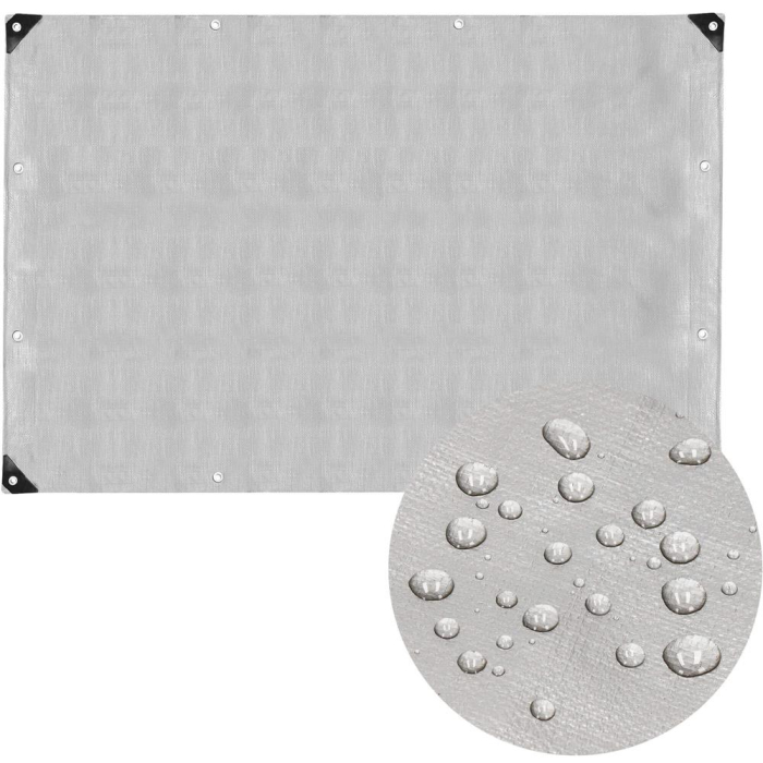 Prelata din polietilena impermeabila laminata, 210g/m2, 4x8m, gri [19]