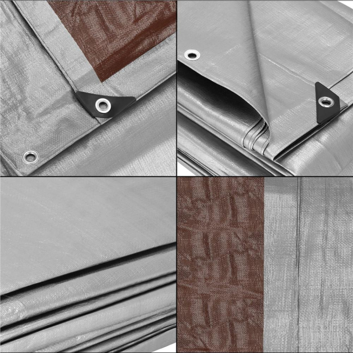 Prelata din polietilena impermeabila laminata, 210g/m2, 4x8m, gri [6]