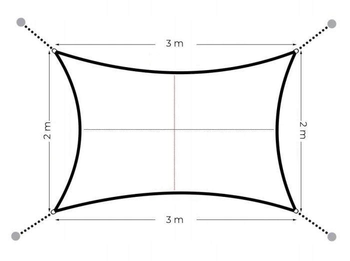 Prelata solara dreptunghiulara 200x300 cm, impermeabila, protectie UV, poliester 180g/mp, bej [6]