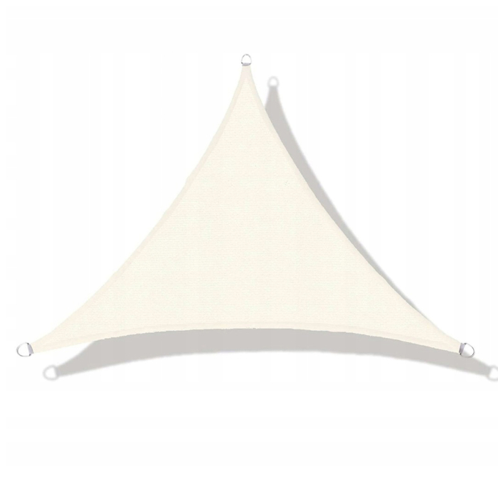 Prelata solara triunghiulara 300x300x300 cm, impermeabila, protectie UV, poliester 180g/mp, bej [1]