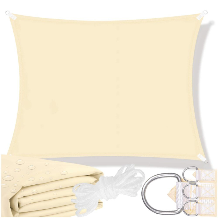 Prelata umbrire 4x3 m pentru terasa sau balcon, impermeabila, protectie UV, crem [5]