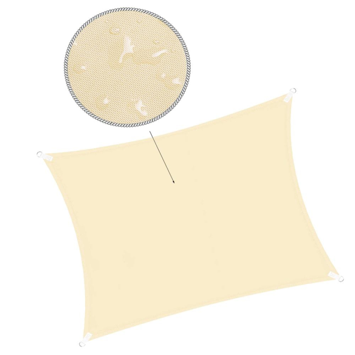 Prelata umbrire 4x3 m pentru terasa sau balcon, impermeabila, protectie UV, crem [17]