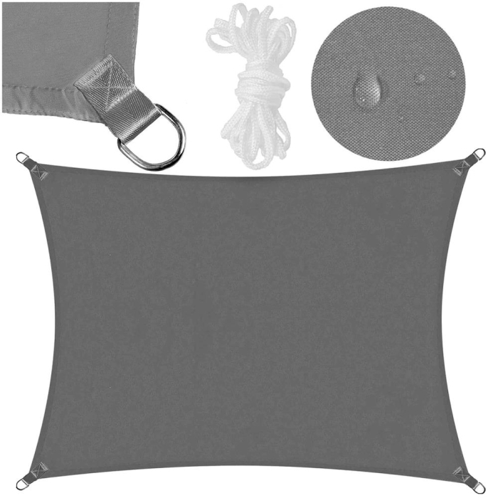 Prelata umbrire 4x2 m pentru terasa sau balcon, impermeabila, protectie UV, gri [8]
