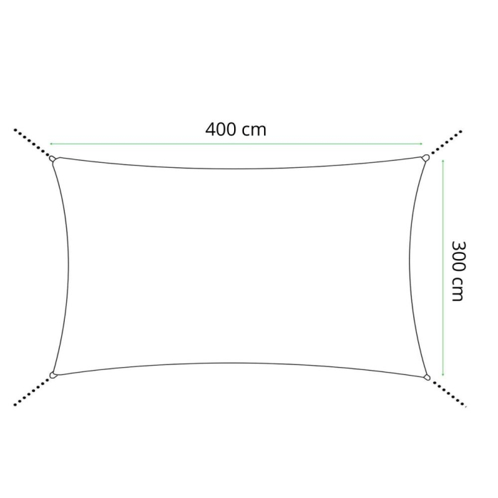 Prelata umbrire 4x3 m pentru terasa sau balcon, impermeabila, protectie UV, gri [3]