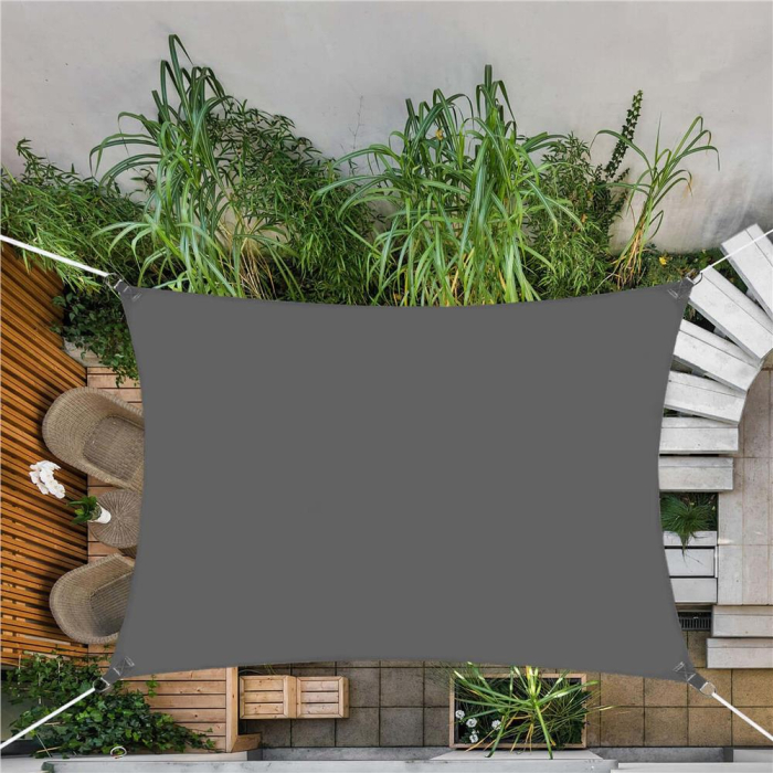 Prelata umbrire 4x3 m pentru terasa sau balcon, impermeabila, protectie UV, gri [25]