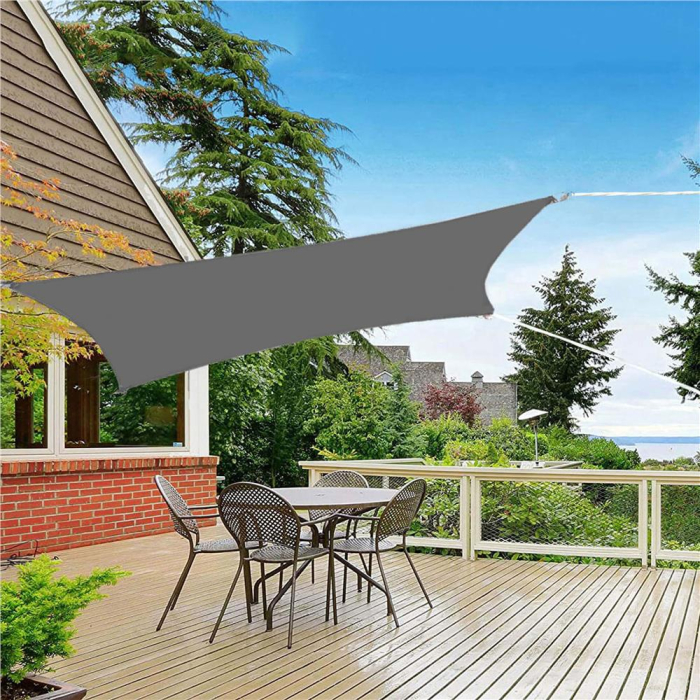 Prelata umbrire 4x4 m pentru terasa sau balcon, impermeabila, protectie UV, gri [13]