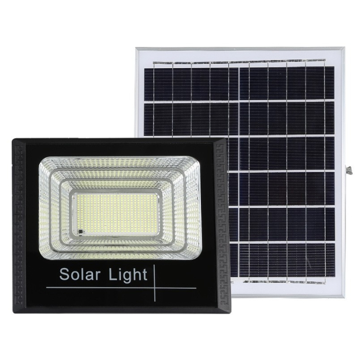 Proiector LED SMD 45W cu incarcare solara , panou solar, cu telecomanda, suport prindere, material ABS, 1.5AH, 170 LED-uri, 133Lm, 13.1x14.5 cm, negru [2]