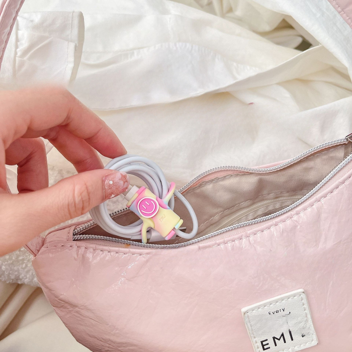 Protectie cablu USB, din silicon, model 1, multicolor [3]