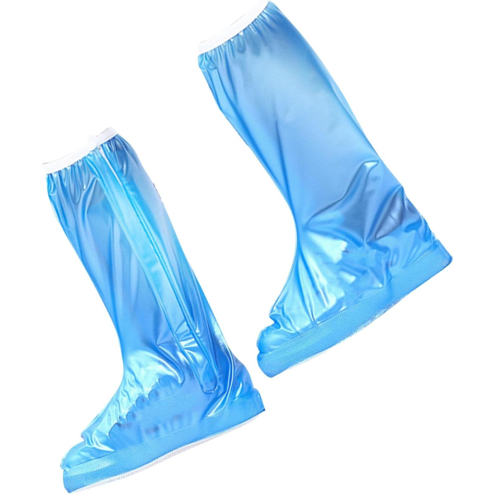 Protectie Incaltaminte pentru Ploaie si Noroi, , Impermeabila, Talpa Antiderapanta, cu Fermoar si Capsa, Inaltime 40 cm, Marime S 34-35, Albastru [4]
