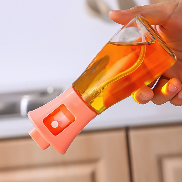 Pulverizator pentru Ulei, , Pulverizator din Sticla pentru Otet sau Alte Lichide, Simplu Reincarcabil, Multifunctionale, 17.3 x 5.6 cm, Capacitatea 170 ml, Roz [4]
