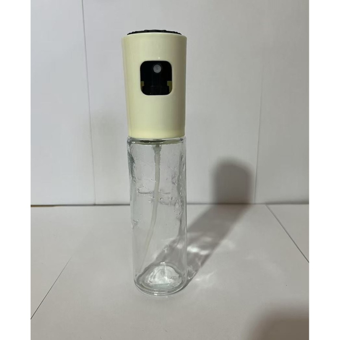 Pulverizator Ulei, Otet, , din Sticla, 100 ml, Reincarcabil, 18.3 x 4.3 cm, Masura 90 ml, Capac Mat, Alb [2]