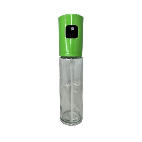 Pulverizator Ulei, Otet, , din Sticla, 100 ml, Reincarcabil, 18.3 x 4.3 cm, Masura 90 ml, Capac Mat, Verde [3]