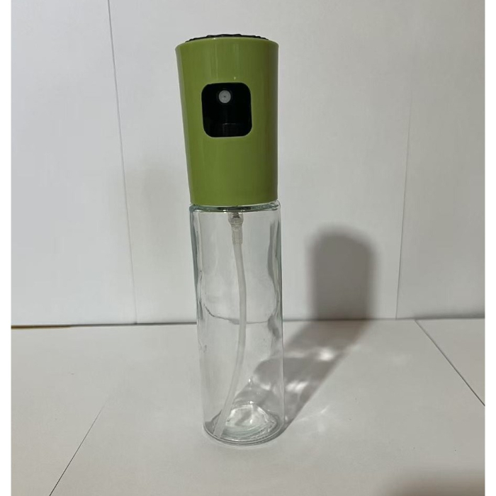 Pulverizator Ulei, Otet, , din Sticla, 100 ml, Reincarcabil, 18.3 x 4.3 cm, Masura 90 ml, Capac Mat, Verde [2]
