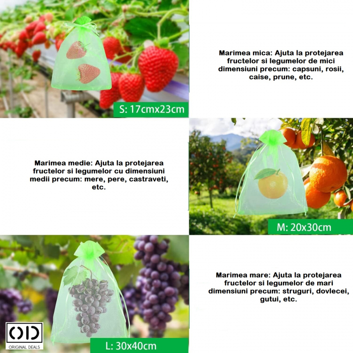 Plasa de protectie pentru pomi fructiferi si livada Punga pentru protectie fructe si legume  Punga de protectie impotriva daunatorilor Plasa de protectie pentru fructe si legume gradina livada [14]
