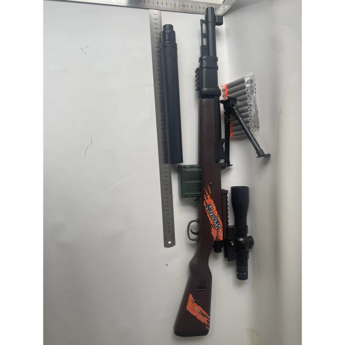 Pusca de Jucarie 98K Ultrarealista, , Manuala, cu Luneta, 10 de Proiectile din Spuma Moale, 5 Cartuse, 103 cm, 14 ani+, Maro [2]