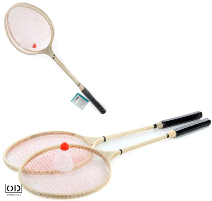 rachete badminton set 2 bucati rachete badminton lemn de brad crem set badminton cu fluturas original deals rachete badminton pentru copii si adulti joc badminton parc plaja curte rachete badminton usoare rezistente lemn set sport aer liber familie prieteni rachete badminton cu fluturas plastic badminton joaca sport distractie aer liber set rachete badminton vacanta si excursii [3]