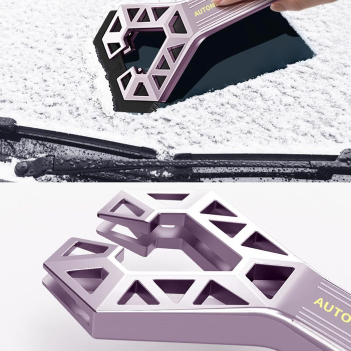 Racleta Auto pentru Zapada cu Doua Capete, , Universala, Deszapezire Masina, cu Maner Lung, Ergonomica, Detasabila, pentru Geamuri si Caroserie, Usor de Utilizat, 67x12.5 cm, Mov [6]