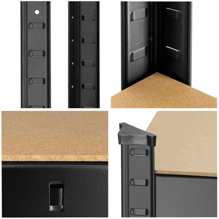 Raft cadru metalic modular pentru depozitare, 5 polite, 180x90x40cm, sarcina 825kg [10]