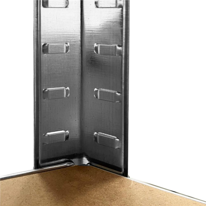 Raft de colt cu cadru metalic modular pentru depozitare, 5 polite, 180x90x40cm, sarcina 875kg [13]