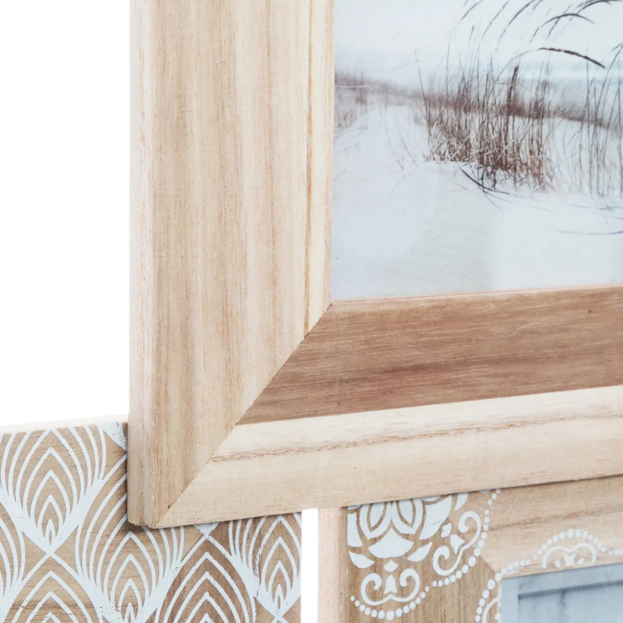 Rama foto Atmosphera Emile cu 8 cadre din lemn, 76x73 cm, bej [4]