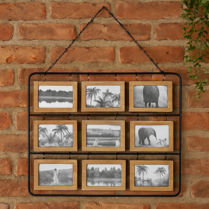 Rama foto Atmosphera Vivek pentru 18 poze, 64x49 cm, cadru metalic, maro [5]