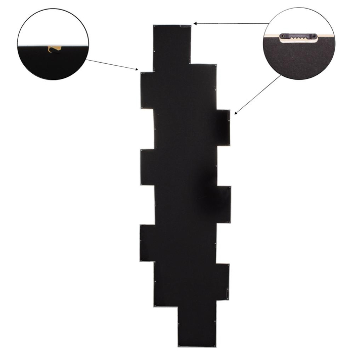 Rama foto de perete, colaj de 14 fotografii, 36x118cm, alb [10]