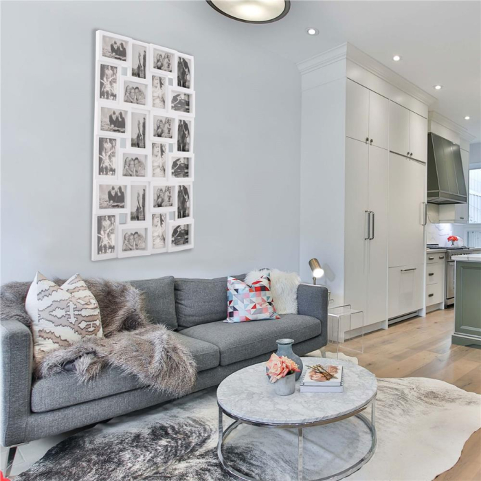 Rama foto de perete, colaj de 24 fotografii, 57x86cm, alb [3]