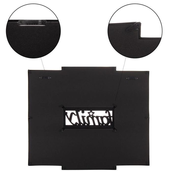 Rama foto de perete, colaj de 6 fotografii, 36x42cm, negru [4]