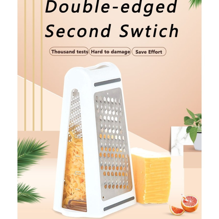 Razatoare de bucatarie cu cutie colectoare , doua tipuri de lame, carcasa inox si ABS, design practic, alb [7]