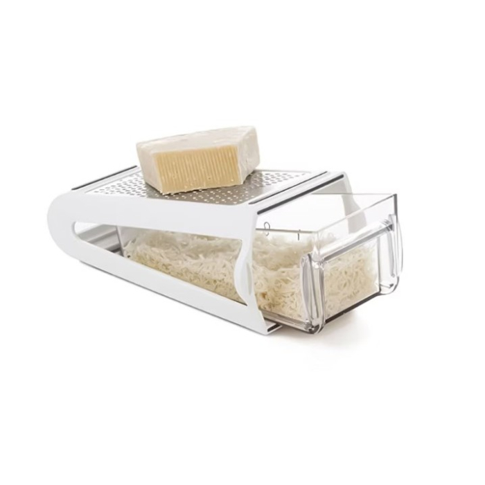 Razatoare de bucatarie cu cutie colectoare , doua tipuri de lame, carcasa inox si ABS, design practic, alb [3]