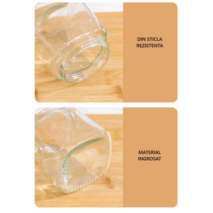 Recipient Condimente, , din Stilca, 180 ml, cu Maner si Lingurita, 11.3 x 8.2 cm, Capac Ondulat, Alb [3]