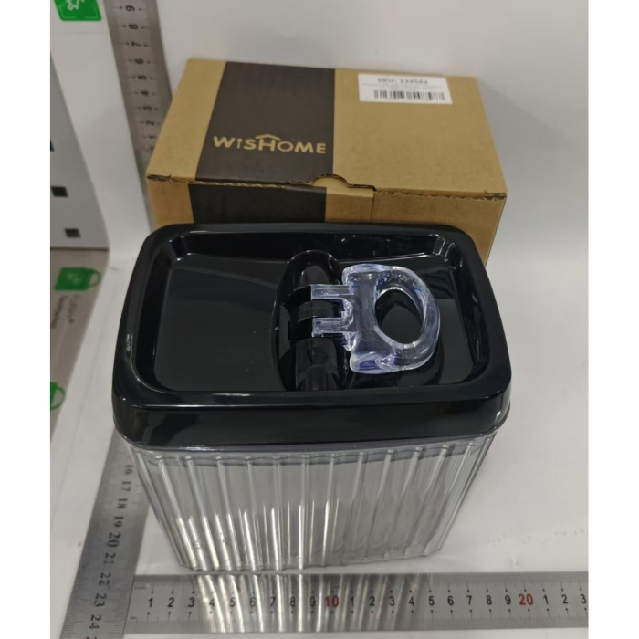 Recipient din Plastic, , pentru Alimente/Obiecte, Inchidere Ermetica, Textura Ondulata, 15 x 10 x 15.5 cm, 1.5 l, Transparent [7]