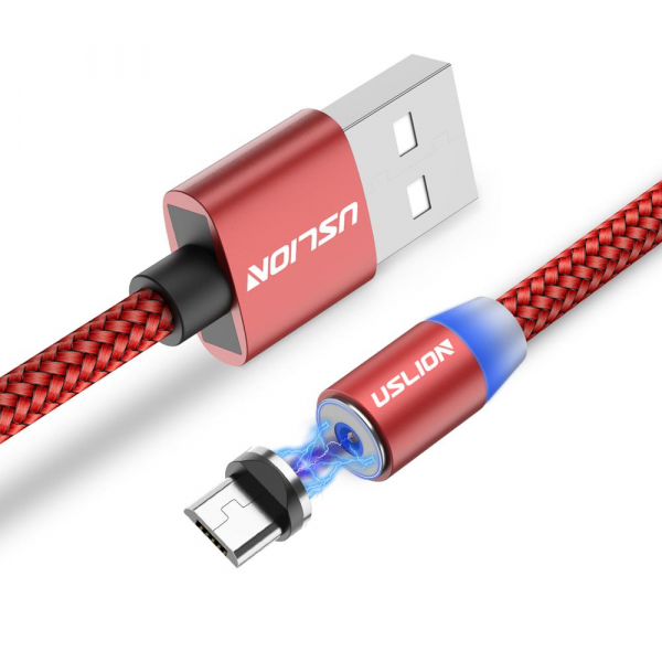 Cablu Textil USB Fast & Safe Charging 3.6A cu Mufa Magnetica 360° Cablu de date telefoane Cablu de incarcare telefon [31]