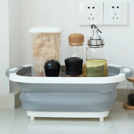 Tocator si Caston Pliabil din PVC si Silicon cu Buton de Scurgere a Apei, Premium [8]