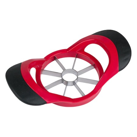 Cutit Feliator Fructe pentru Taiat Mere si Pere in 8 Felii Egale, Premium din PVC si Inox, Rosu [7]