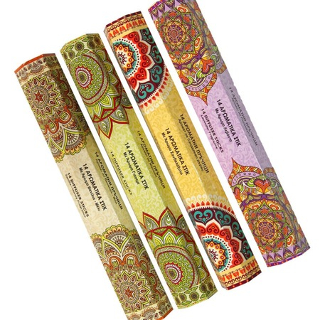 Set 56 Betisoare Parfumate cu 4 Arome Diferite pentru Aromaterapy si Relaxare, Iasomie, Vanilie si Miere, Santal, Lavanda, Original Deals® [3]