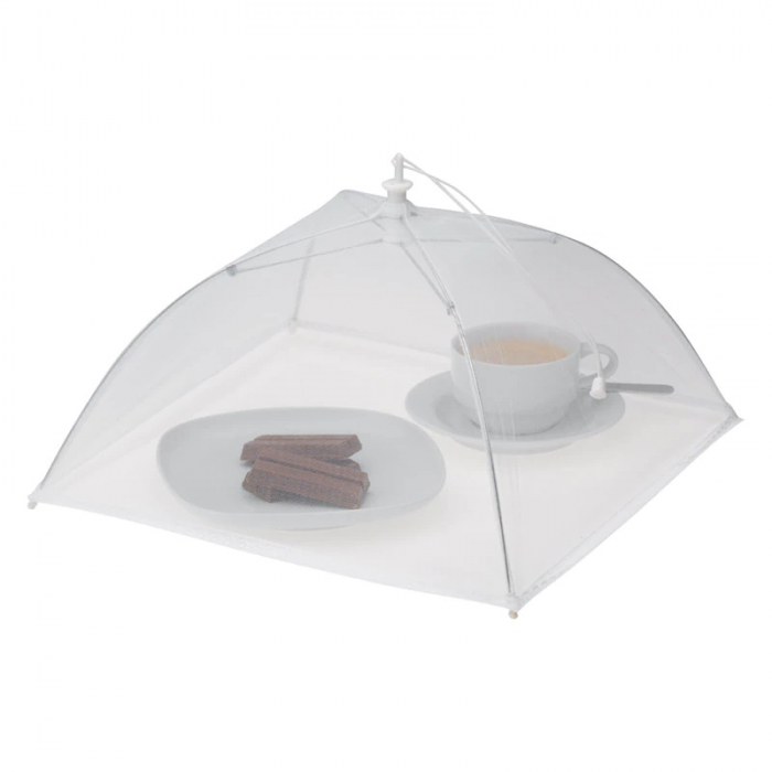 Umbrela de Protectie Impotriva Insectelor, Furnicilor si Gandacilor pentru Farfurii, Caselore si Alimente, Alb, 31cm x 31cm [4]