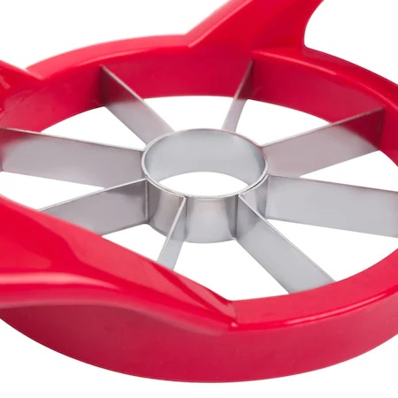 Cutit Feliator Fructe pentru Taiat Mere si Pere in 8 Felii Egale, Premium din PVC si Inox, Rosu [8]